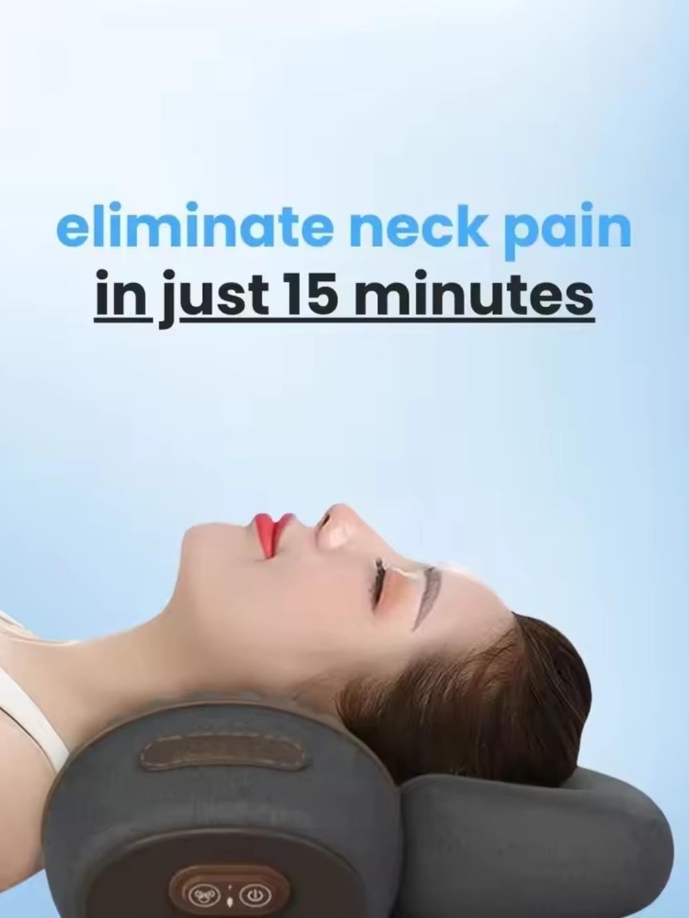 Neck Support Massager Pillow - Dark Gray